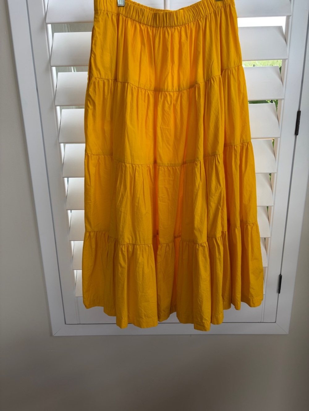 J. Crew Yellow Tiered Maxi Skirt - Picture 3 of 3